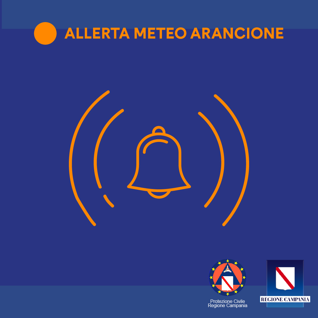 Regione Campania: Protezione Civile, allerta meteo Arancione da mezzanotte