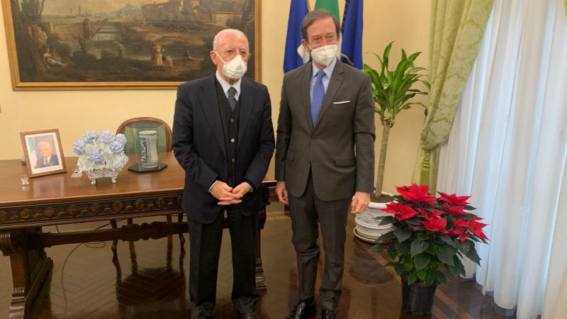 Regione Campania: Presidente De Luca incontra ambasciatore tedesco in Italia