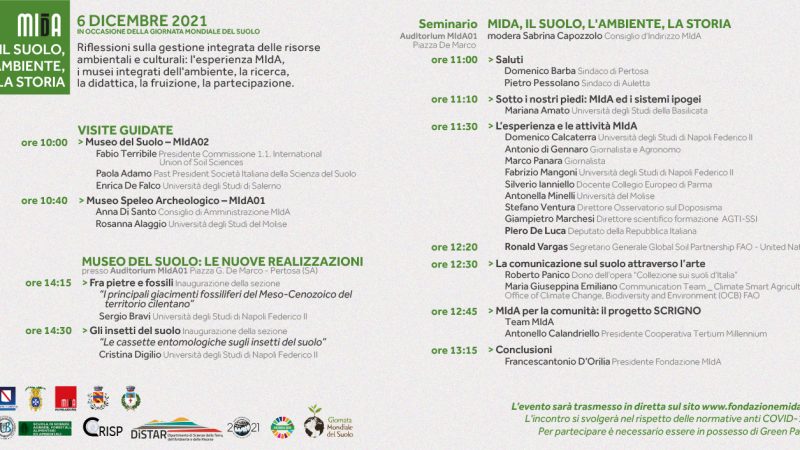 Pertosa: Fondazione MIdA, giornata del Suolo. con on. Piero De Luca
