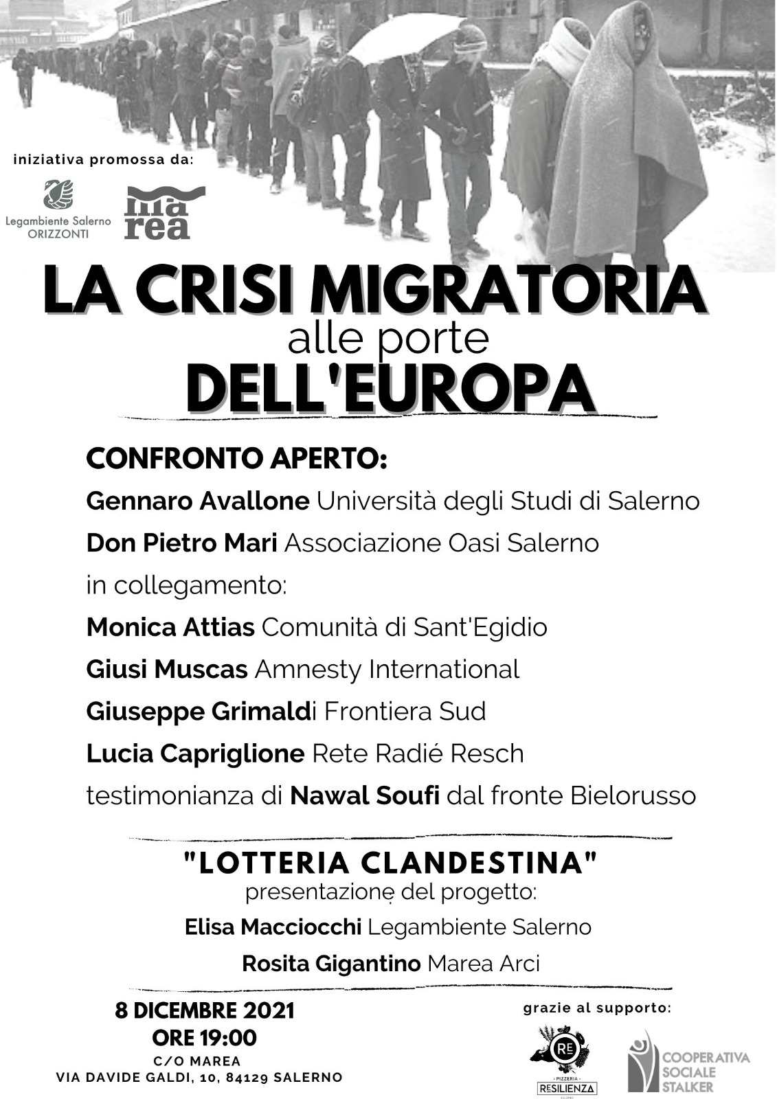 Salerno: Circolo Arci Marea, confronto aperto su crisi migratoria alle porte dell’Europa