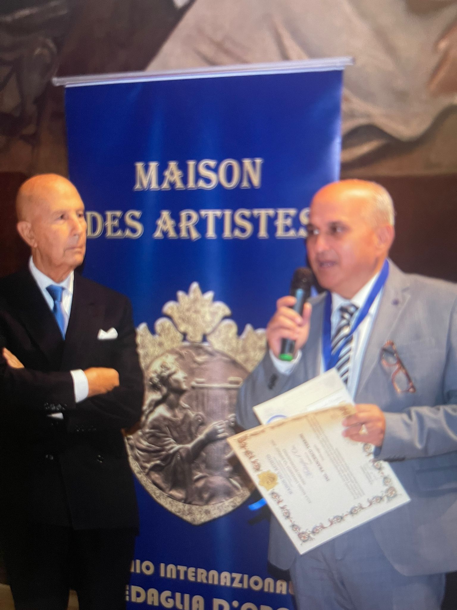 Roma: Premio Internazionale Medaglia d’Oro Maison des Artistes all’ingegnere Francesco Terrone