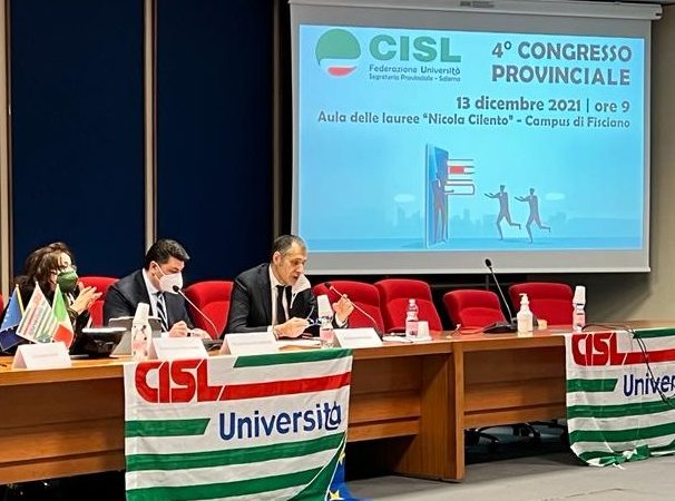 Salerno: Ateneo, concluso IV Congresso Provinciale Federazione CISL Università, Gerardo Pintozzi Segretario Generale  