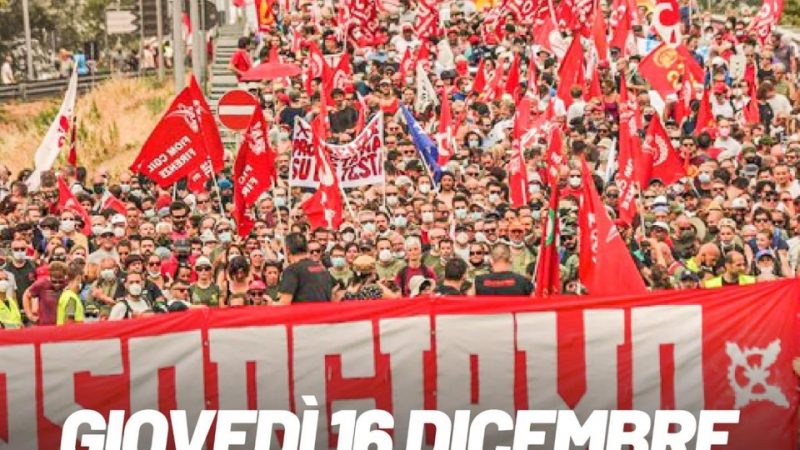 Salerno: Sinistra Italiana su sciopero generale Cgil-Uil