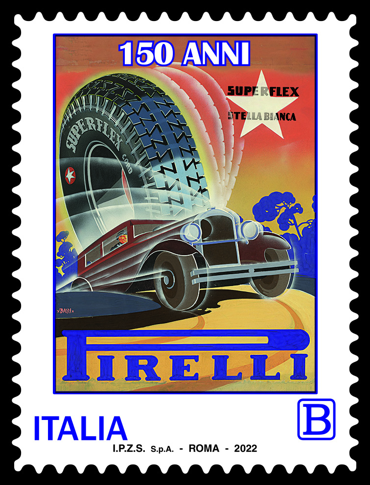 Emissione filatelica: 150° anniversario fondazione Pirelli