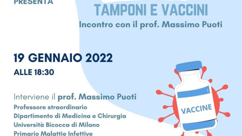 Salerno: Covid-19, oggi all’ IC “Tasso” incontro con prof. Massimo Puoti “Tamponi e vaccini”