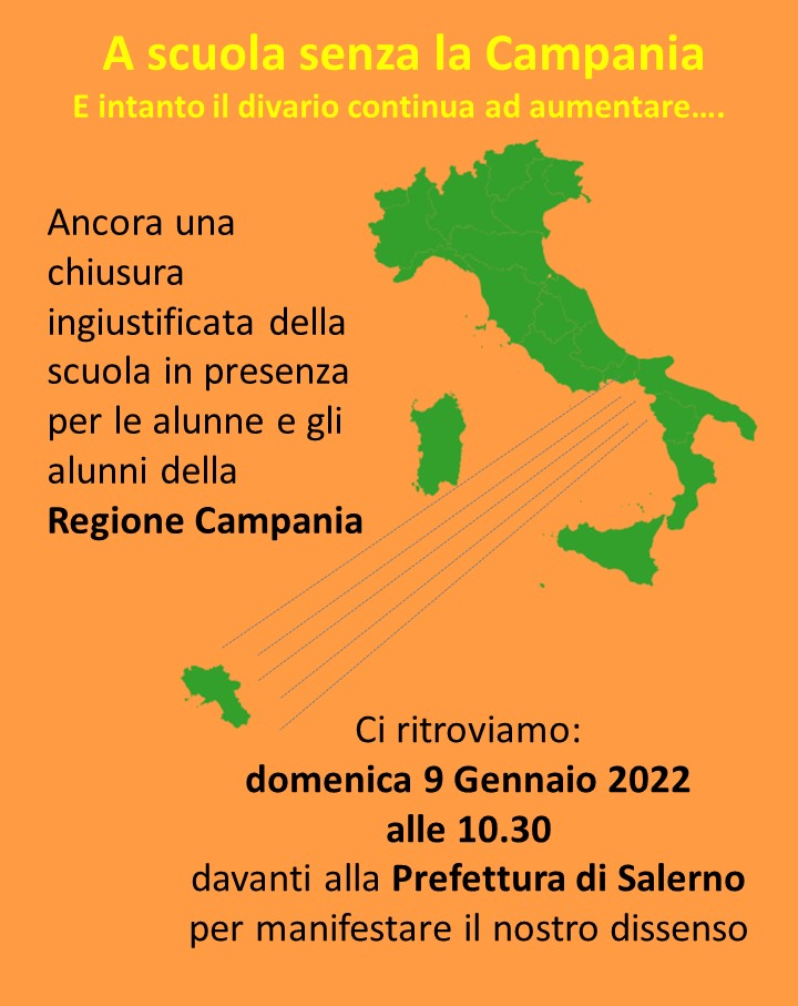 Salerno: Scuole Aperte, dissenso disposizione regionale didattica in DAD