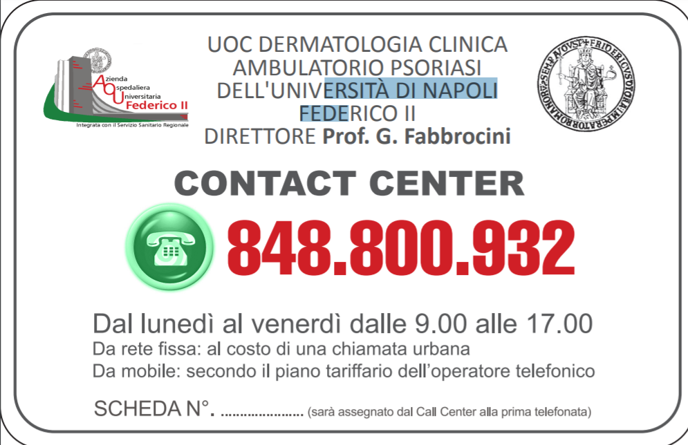 Napoli: Covid19, Dermatologia federiciana, Pso-Call Me, progetto di ricerca, linea diretta per pazienti psoriasici