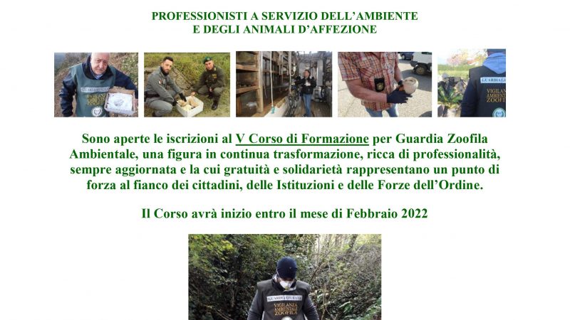 Salerno: Associazione Ambientalista Accademia Kronos, aperte iscrizioni a V Corso di Formazione per Guardie Giurate Zoofile Ambientali