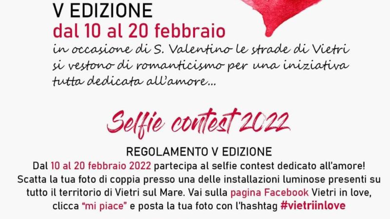 Vietri sul Mare: per San Valentino concorso selfie “Vietri in love”