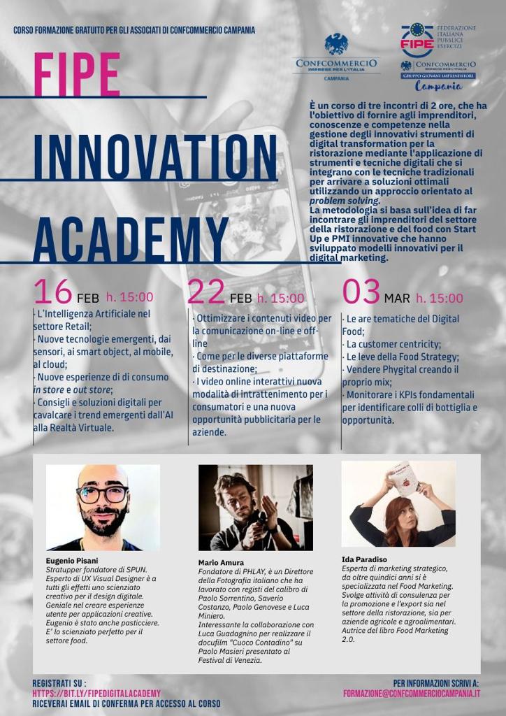 Salerno: Confcommercio, “Fipe Innovationa Academy” su Digital Transformation