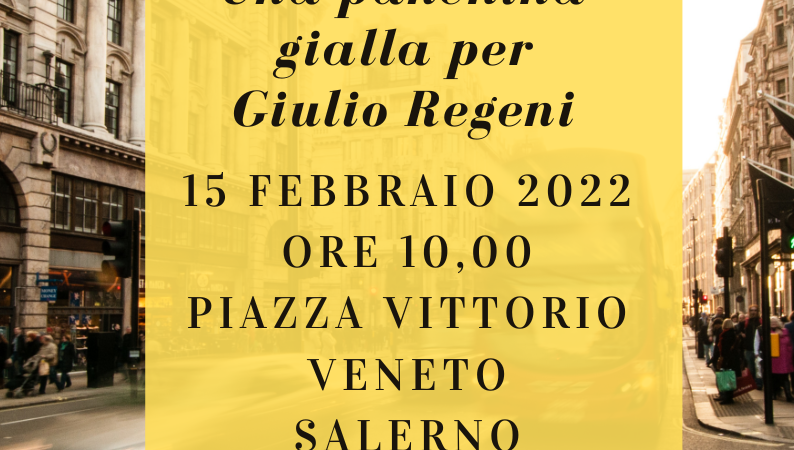 Salerno: panchina gialla per Giulio Regeni