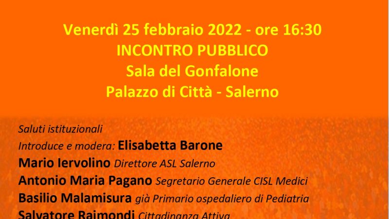 Salerno: opposizione comunale “Ricostruiamo diritto a Sanità ed a Salute” convention