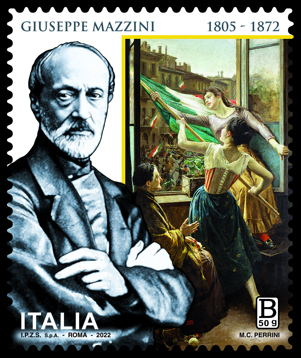 Roma: Giuseppe Mazzini, 150° scomparsa, emesso francobollo commemorativo