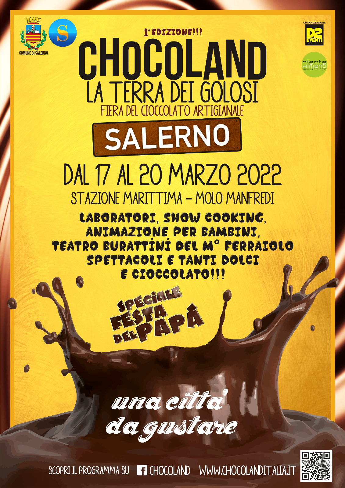 Salerno: alla Stazione Marittima giorni gustosi con “Chocoland, la terra dei golosi”