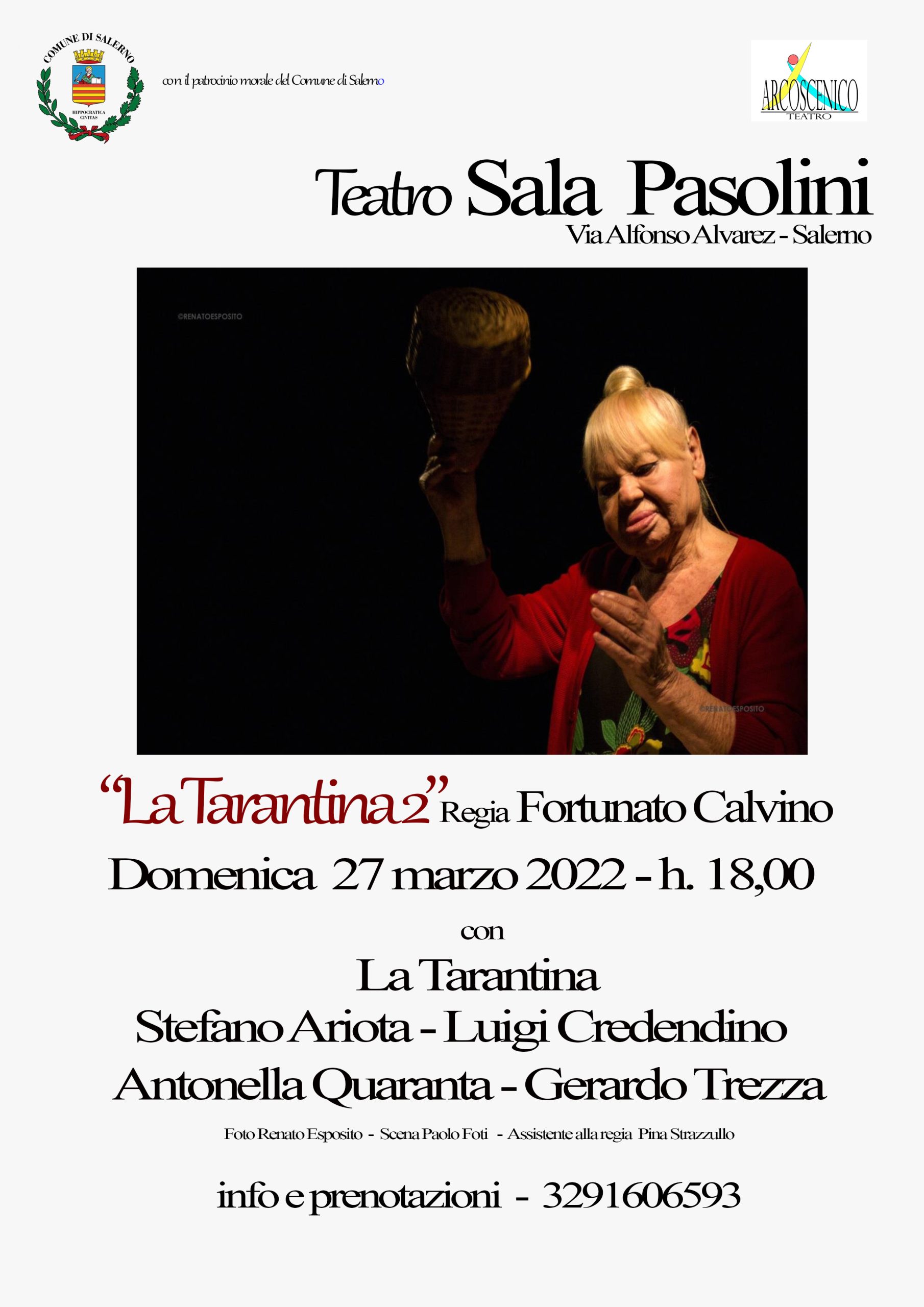 Salerno: Arcoscenico Teatro in “La Tarantina” al Teatro Sala Pasolini