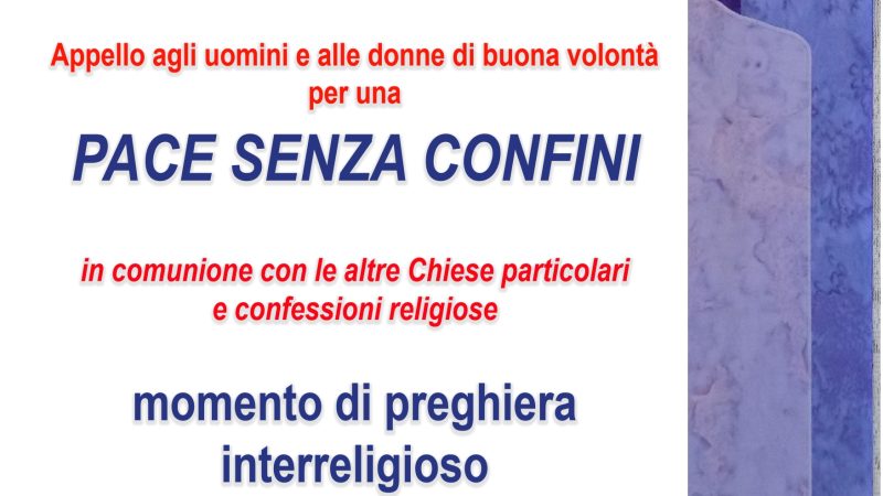 Salerno: preghiera interreligiosa per “Pace senza confini”