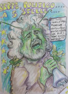 Beppe Grillo di scena: il tratto caricaturale di Alida De Silva