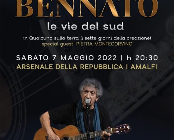 Amalfi: Eugenio Bennato in concerto all’Antico Arsenale