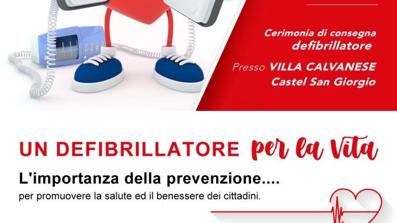 Castel San Giorgio: defibrillatore per la Vita, dono del Centro FTR a Comune