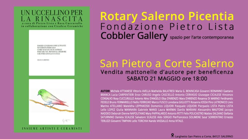 Salerno: Rotary Salerno Picentia a San Pietro a Corte per collettiva artistica con Pietro Lista