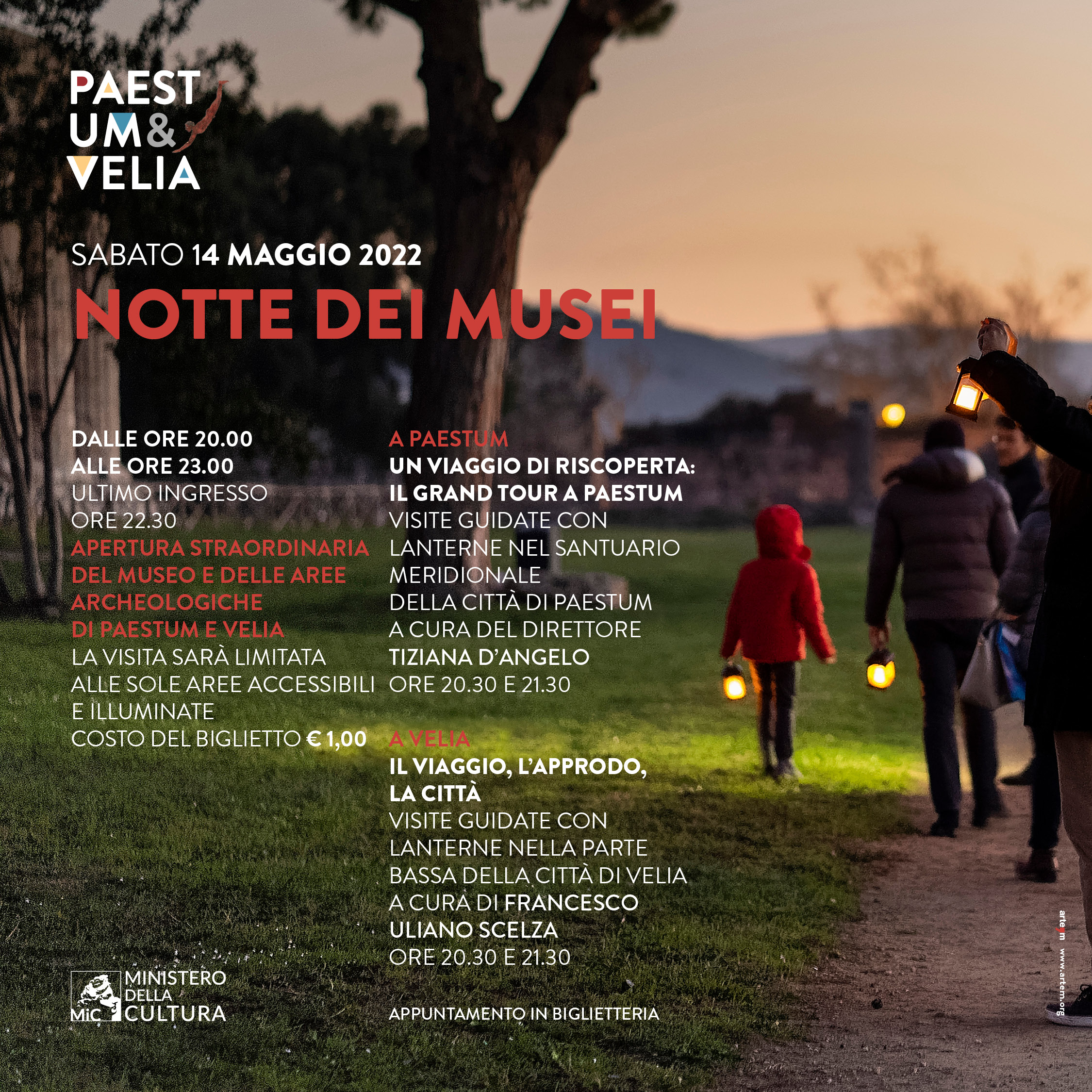 Paestum-Velia: Notte europea dei Musei,  visite guidate con lanterne