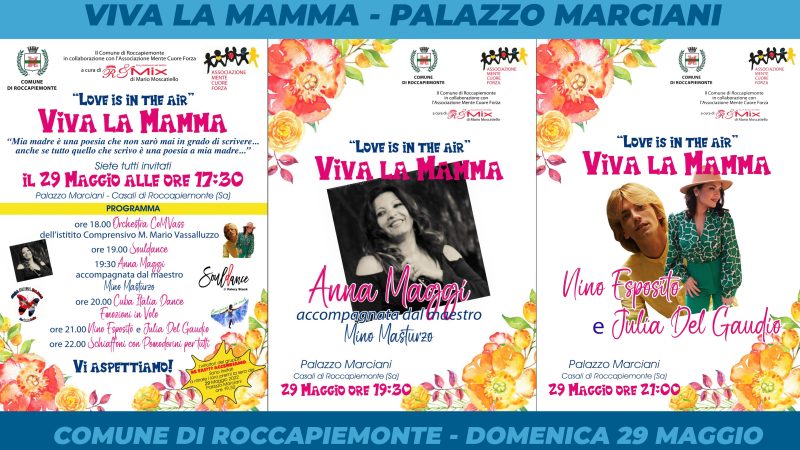 Roccapiemonte: a Palazzo Marciani “Love is in the Air- Viva la Mamma”
