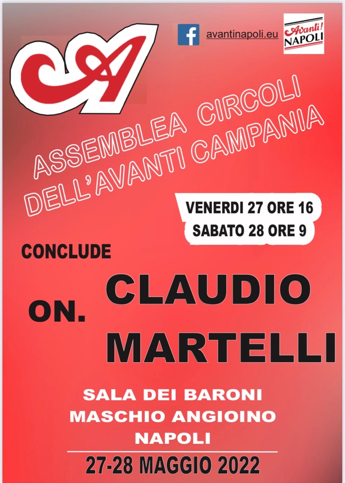 Napoli: Assemblea Circoli Avanti con Martelli 