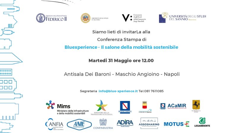 Napoli: al Maschio Angioino presentazione Bluexperience, Salone Mobilità Sostenibile