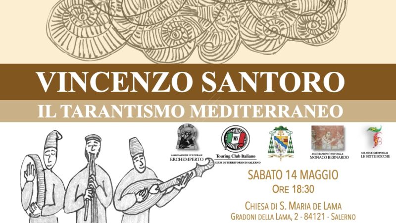Salerno: presentazione libro “Il Tarantismo mediterraneo” di Vincenzo Santoto