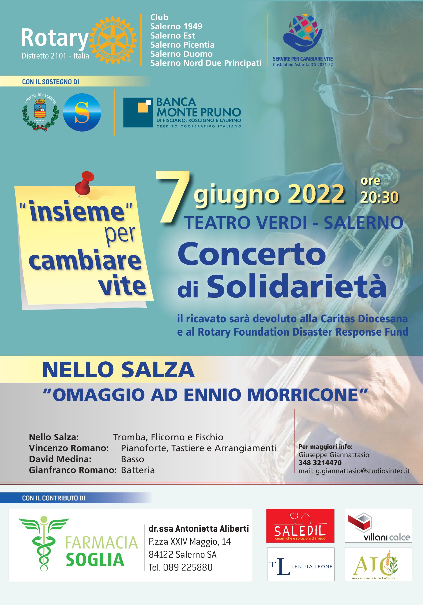 Salerno: Rotary Salernitani, concerto di beneficenza, conferenza stampa
