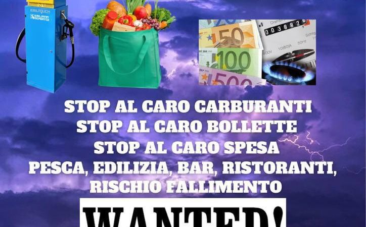 Salerno: Wanted, manifestazione pubblica contro caro vita