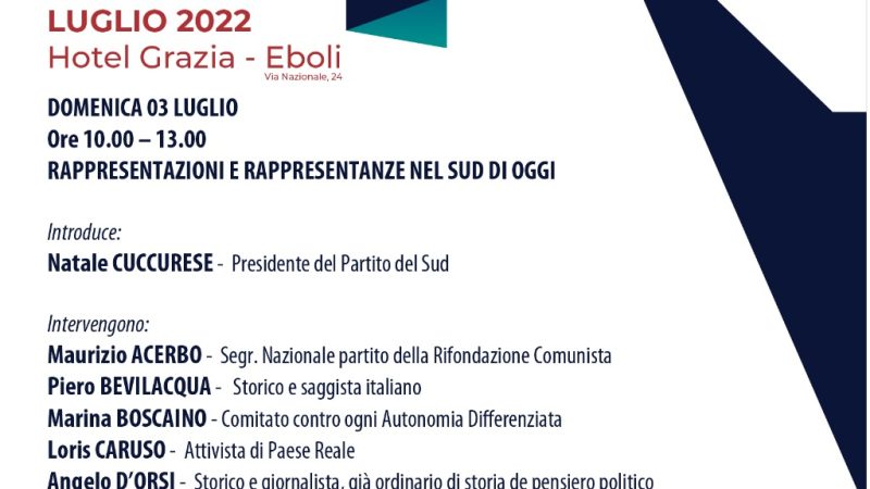 Eboli: Rifondazione Comunista, conferenza “Mezzogiorno tra Europa e Mediterraneo”