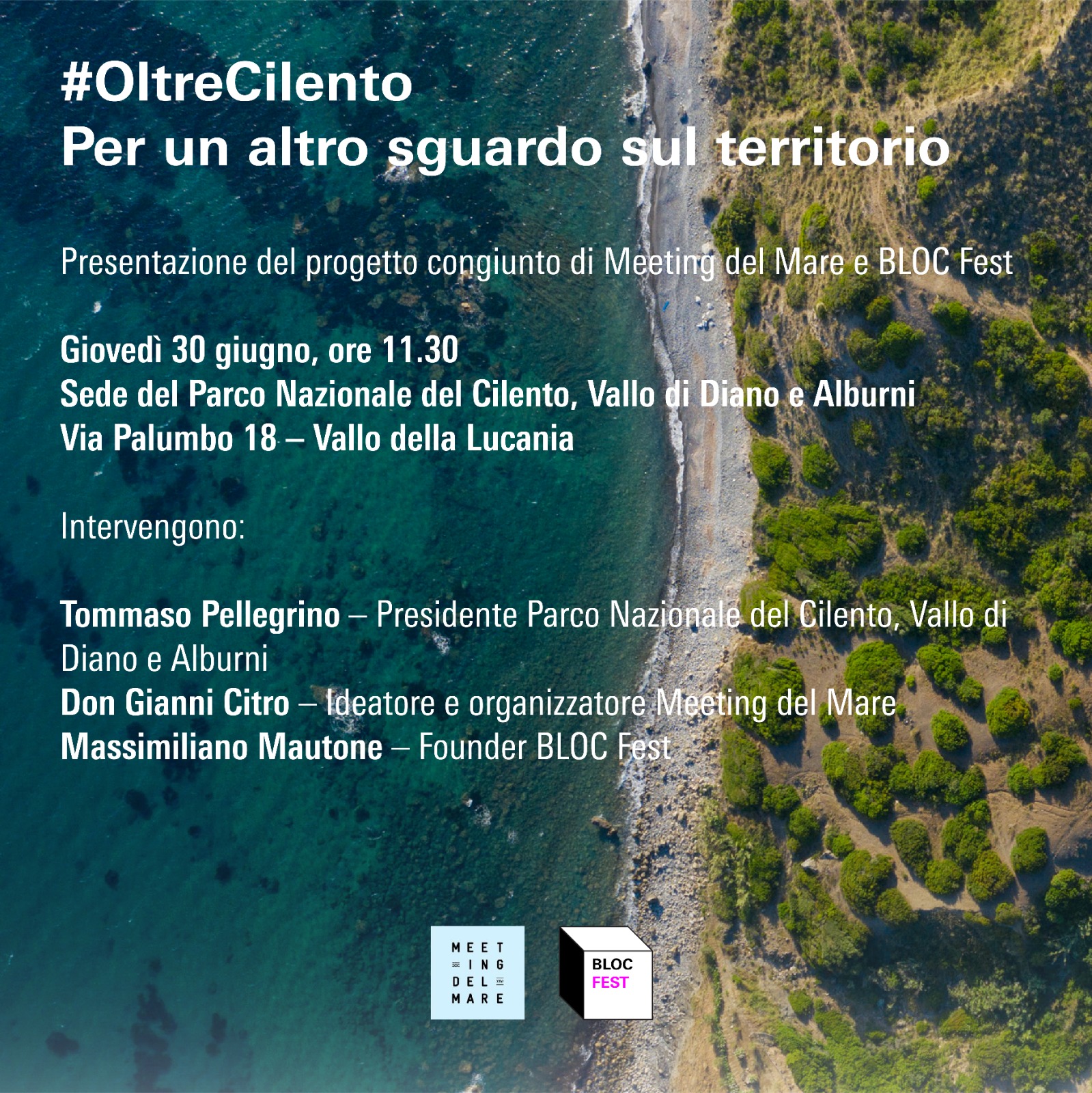 Vallo della Lucania: Parco del Cilento, Meeting del Mare – BLOC Fest, presentazione #OltreCilento