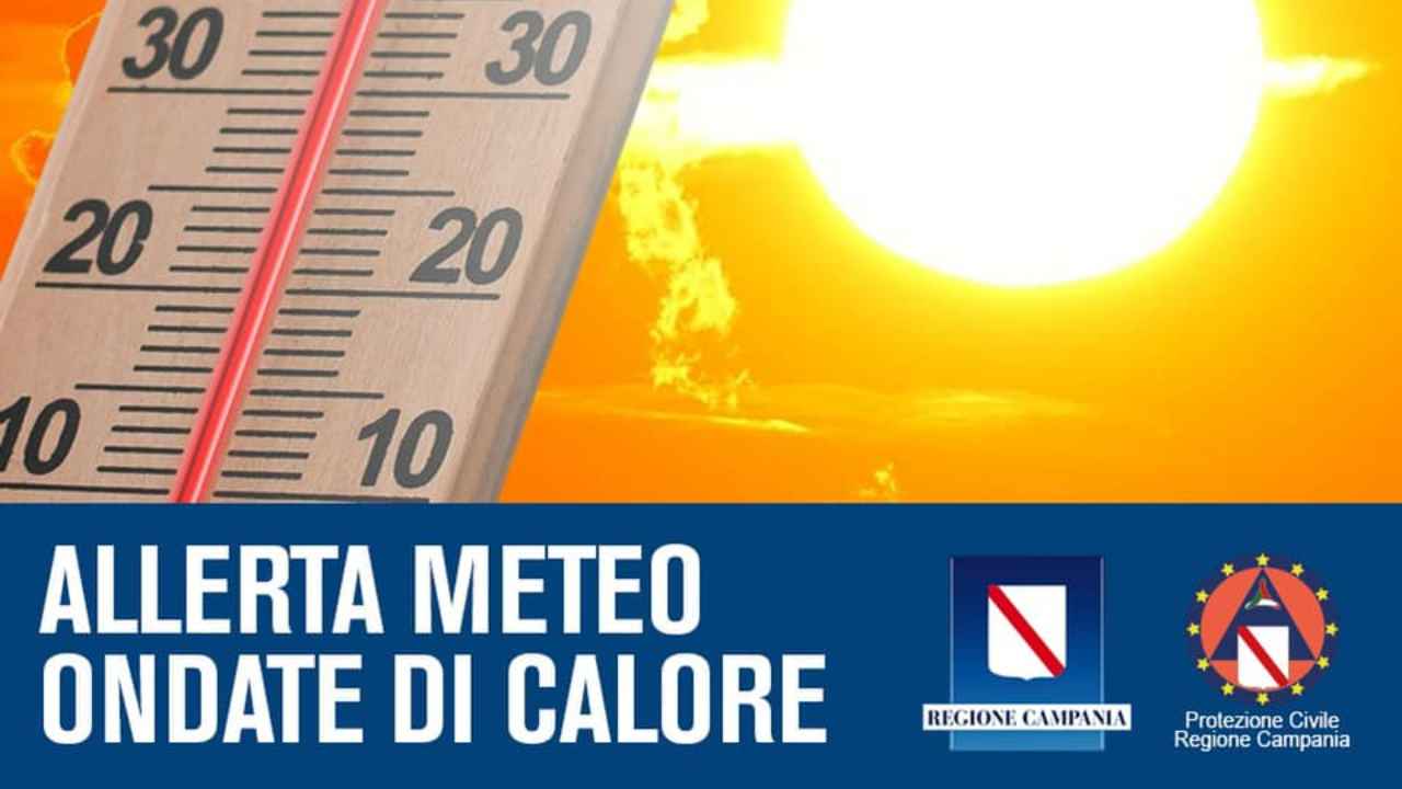 Regione Campania: Protezione Civile, da domani a lunedì rischio “Ondate di calore”, temperature oltre medie stagionali 