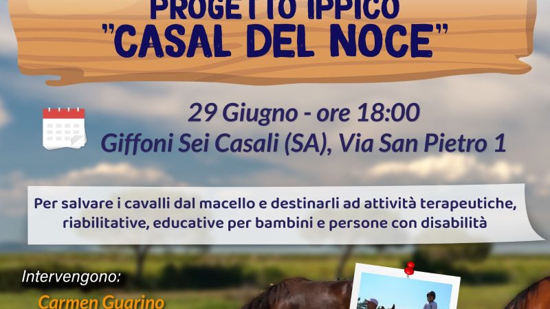 Giffoni Sei Casali: Fondazione Casamica, inaugurazione Progetto ippico “Casal del Noce”