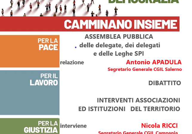 Salerno: Cgil, Assemblea Pubblica per manifestazione nazionale a Roma su temi attuali