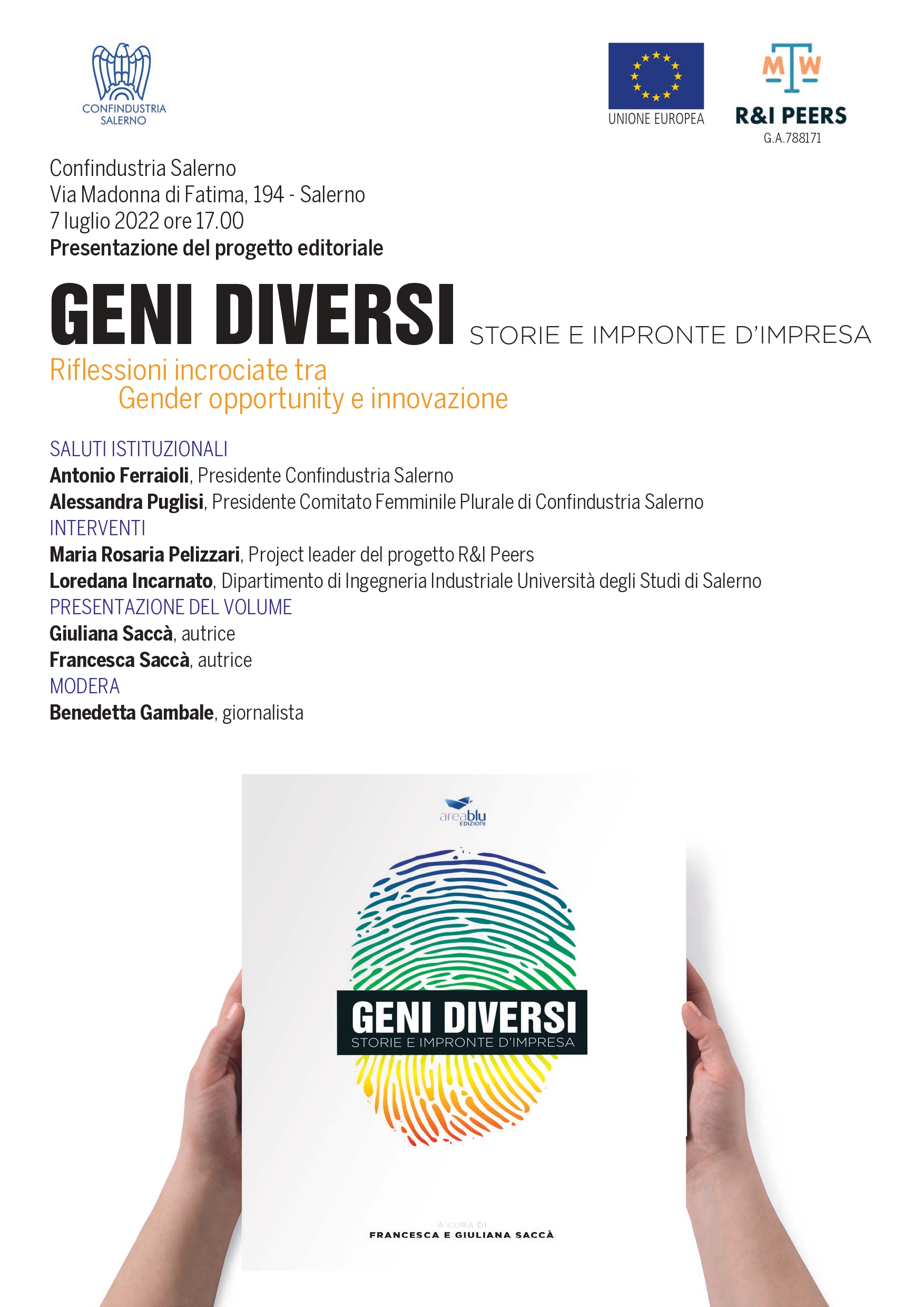 Salerno: presentazione volume “Geni Diversi – storie e impronte di impresa”