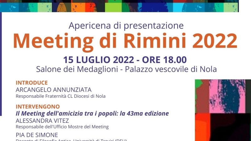 Nola: Comunione e Liberazione, Meeting di Rimini, presentazione 43^ ediz. a Palazzo Vescovile