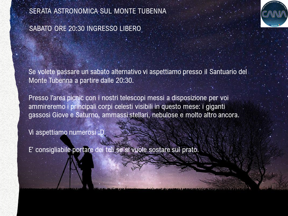 Salerno: Cana, serata astronomica