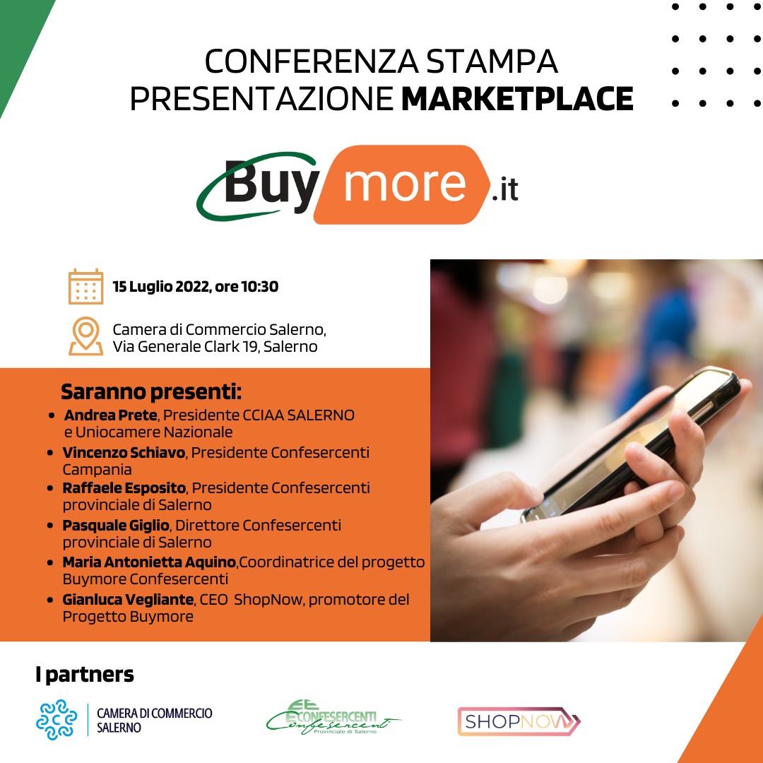 Salerno: Confesercenti, presentazione Marketplace Buymore.it