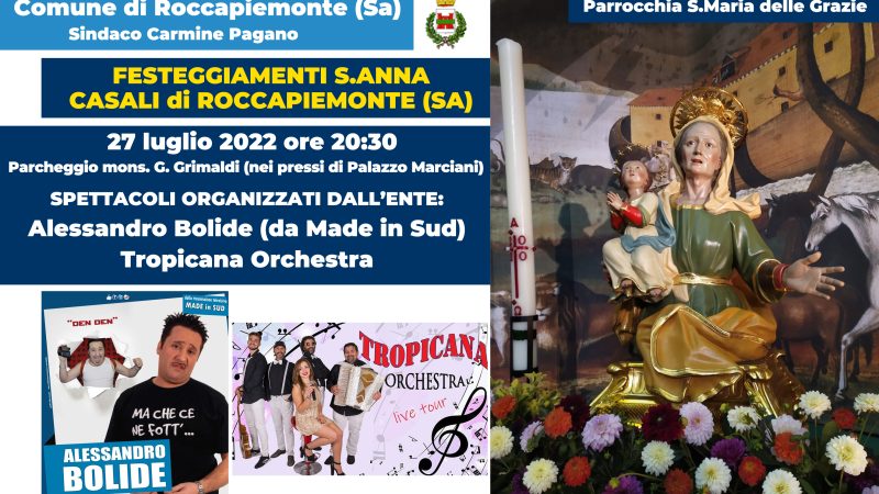Roccapiemonte: festeggiamenti per Sant’Anna