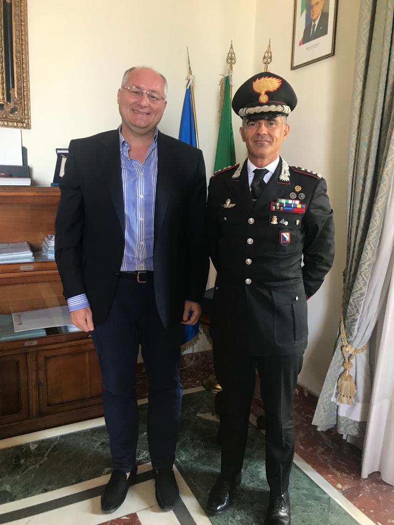 Salerno: Presidente Strianese saluta comandante Gianluca Trombetti