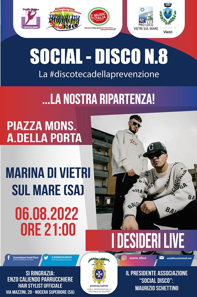Vietri sul Mare: Associazione “Social – Disco”, presentata 8^ ediz.