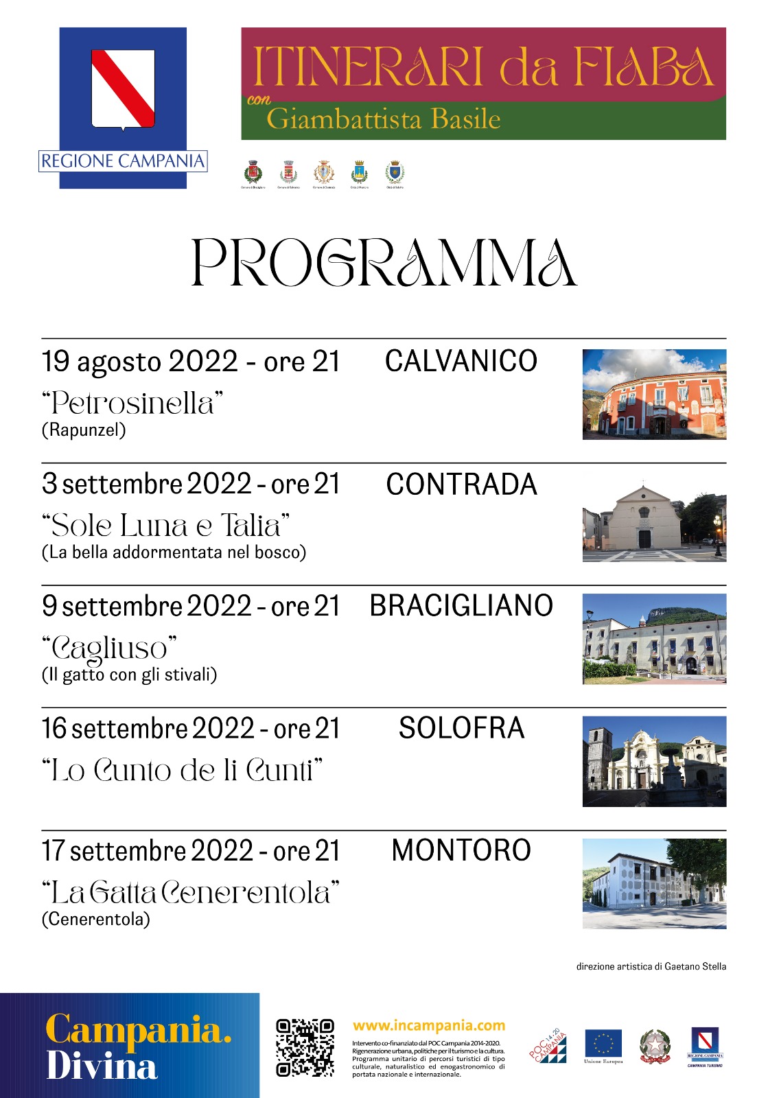 Campania: Parco Letterario “Lo Cunto de li Cunti”, al via Progetto regionale viaggio nel mondo fiabesco di Giambattista Basile, “Itinerari da fiaba”