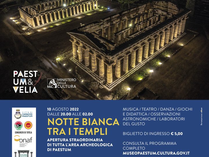 Paestum: “Notte Bianca tra i templi”, apertura straordinaria rea archeologica