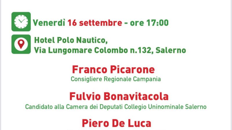 Salerno: Politiche, PD, al Polo Nautico incontro pubblico con candidati De Luca e Bonavitacola