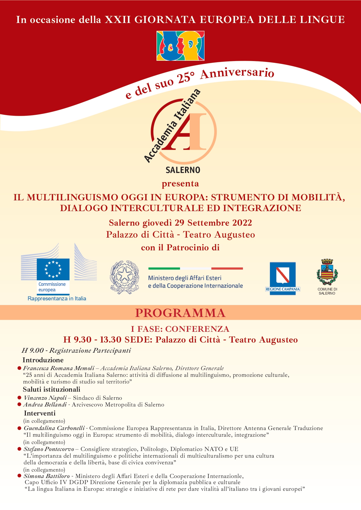 Salerno: XXII ediz. Giornata Europea delle Lingue