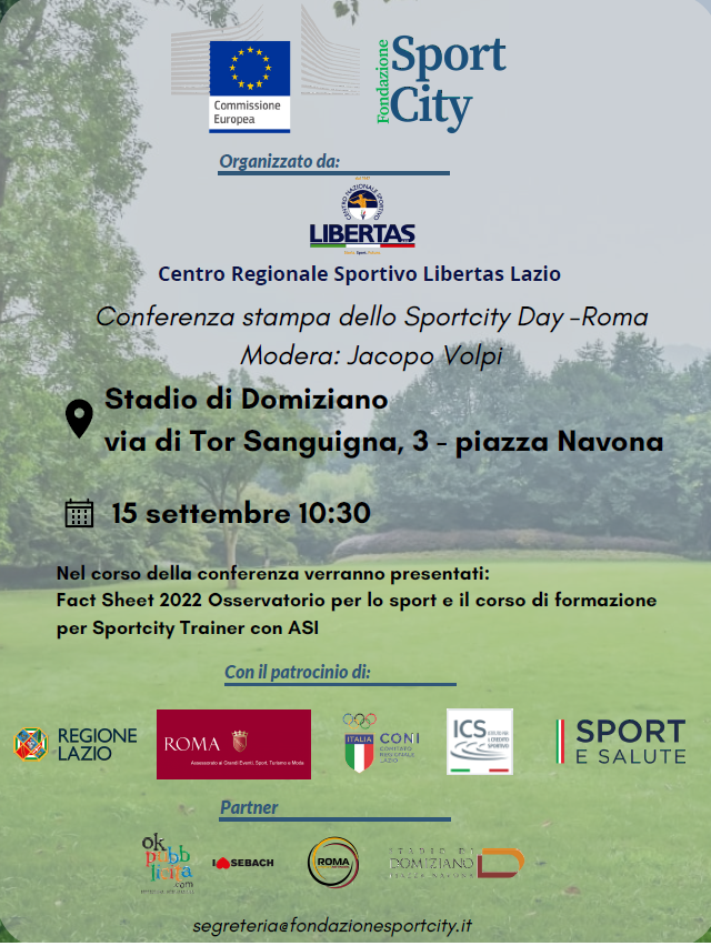 Roma: Sportcity Day 2022, conferenza stampa