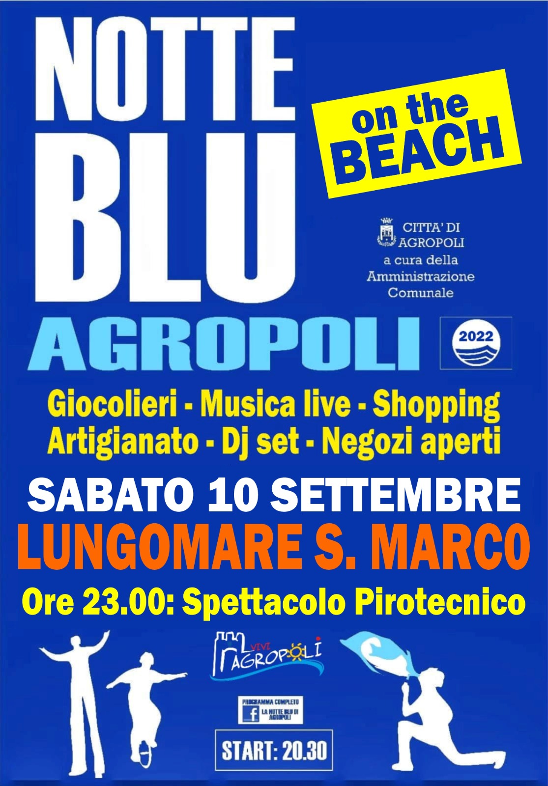 Agropoli: “Notte blu on the beach” su lungomare  