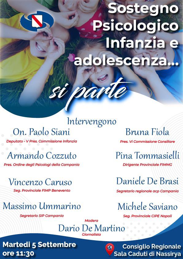 Napoli: Covid, intesa Psicologi- Regione per sostegno a minori, presentazione